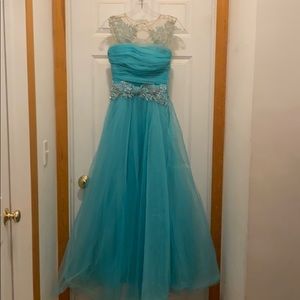 Aqua prom dress